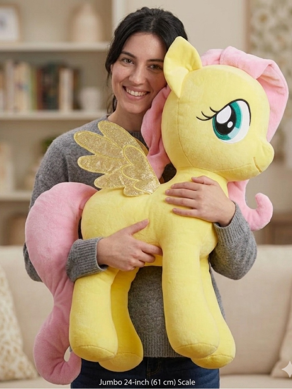 24”Super Rare Hasbro My Little Pony Fluttershy 2015 Plush with Glitter Wings 24”